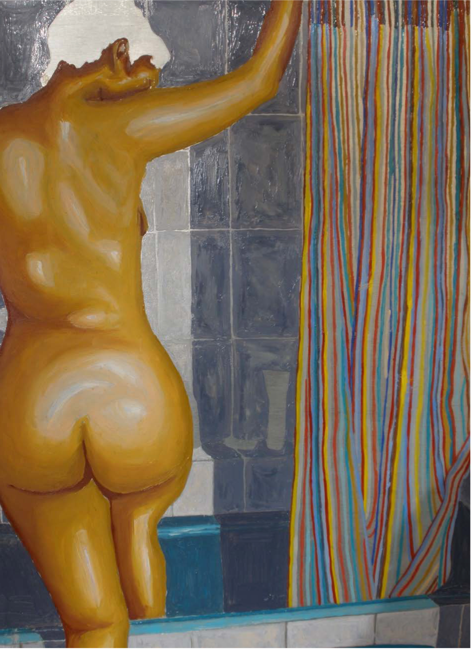 No banho 1, óleo sobre zinco, 42x29,7 cm, 2010. Coleção do Autor. 