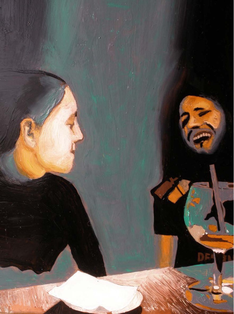 Sushi Bar, óleo sobre cobre, 38x26 cm, 2010. Coleção do Autor.