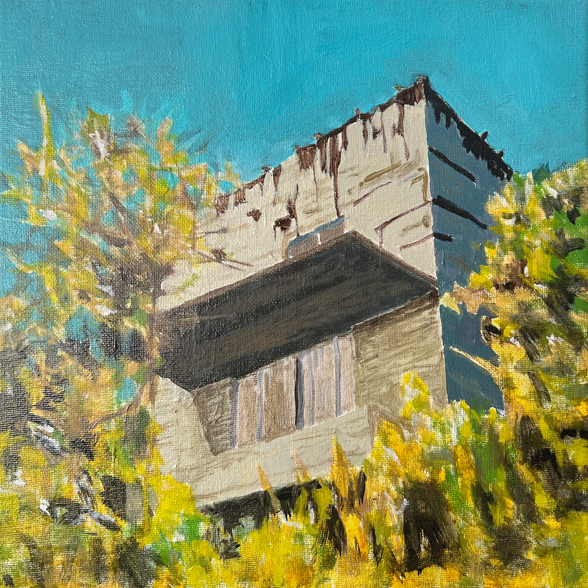 Lost House 1, óleo sobre tela, 30x30cm., 2025. Coleção do Autor.