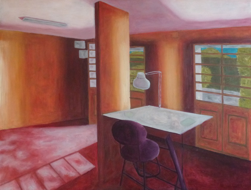 O Atelier 2, óleo sobre tela, 80x120 cm, 2012. Coleção do Autor.