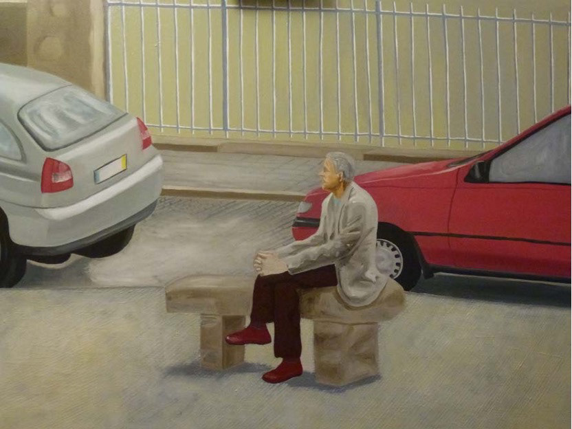 Praça da Alegria, óleo sobre tela, 80x100 cm, 2011. Coleção de Maria da Glória Maias de Oliveira.  