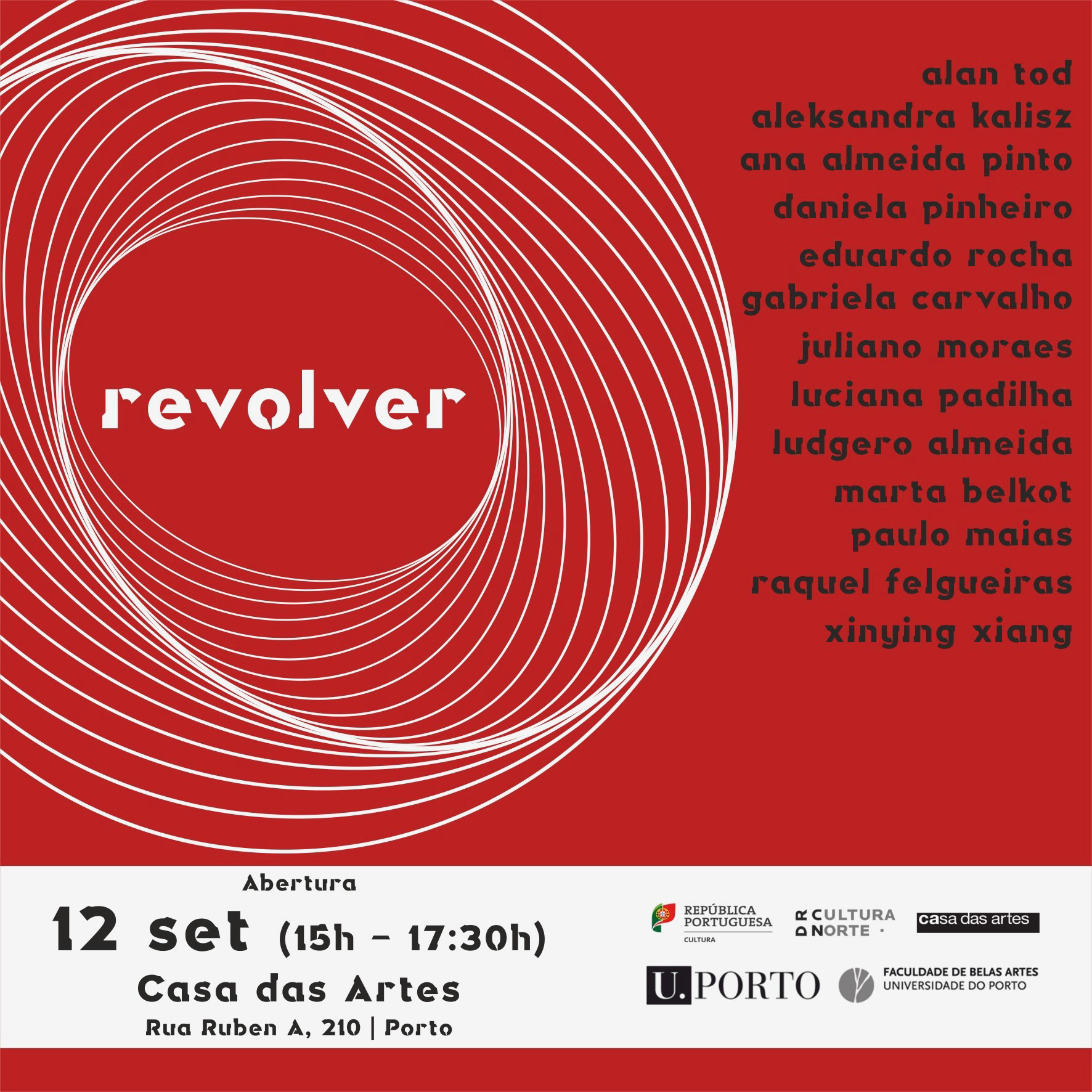 Flyer da exposição coletiva "Revolver".