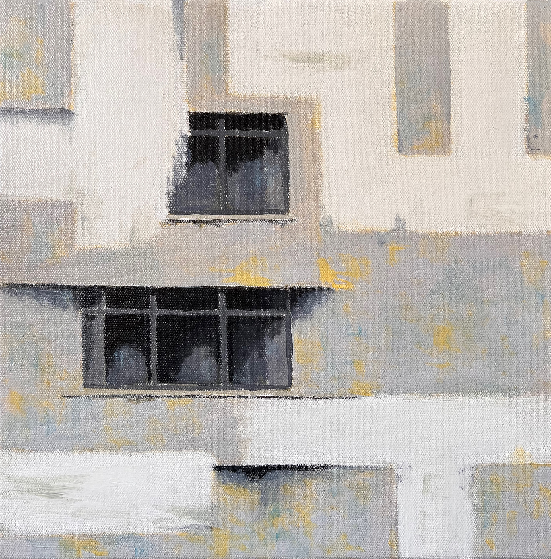 Visibildade em Estado de Colisão, óleo sobre tela, 30x30cm., 2025. Coleção do Autor.