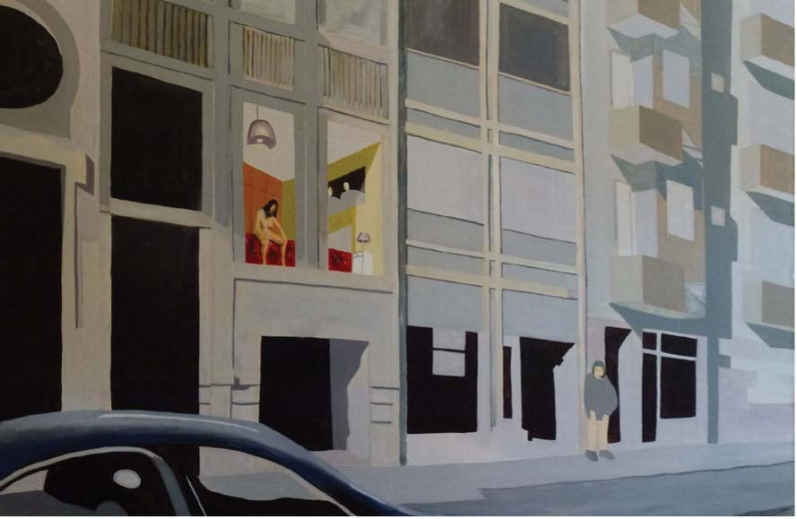 A inauguração da Exposição, óleo sobre tela, 80x120 cm, 2011. Coleção de Rui Coelho.