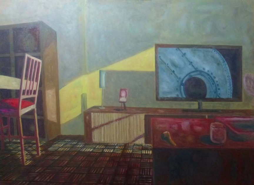 Partir é morrer um pouco, óleo sobre tela, 97x130 cm, 2012. Coleção de Maria da Glória Maias de Oliveira. 