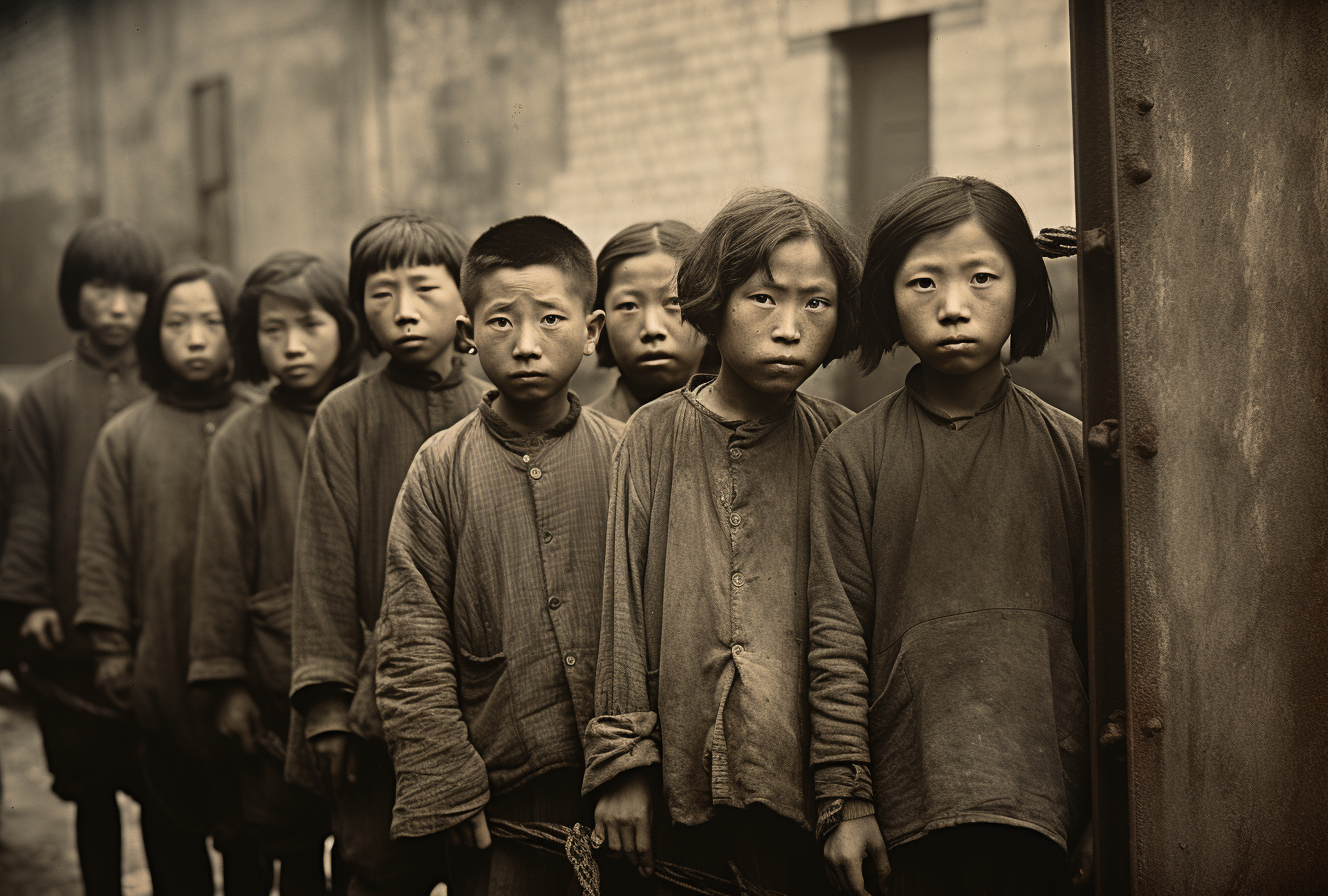 移民孩子在等父母劳作归来