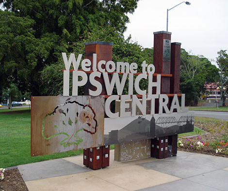 Ipswich welcome sign