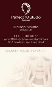Perfect 10 Studio business card