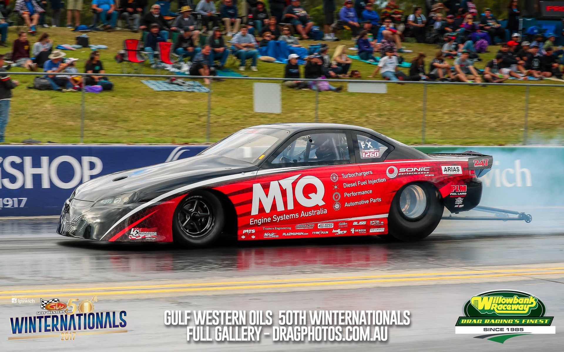 MTQ Engine Systems drag car wrap