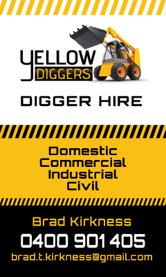 Yellow Diggers business card