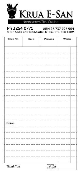 Krua E-San order book