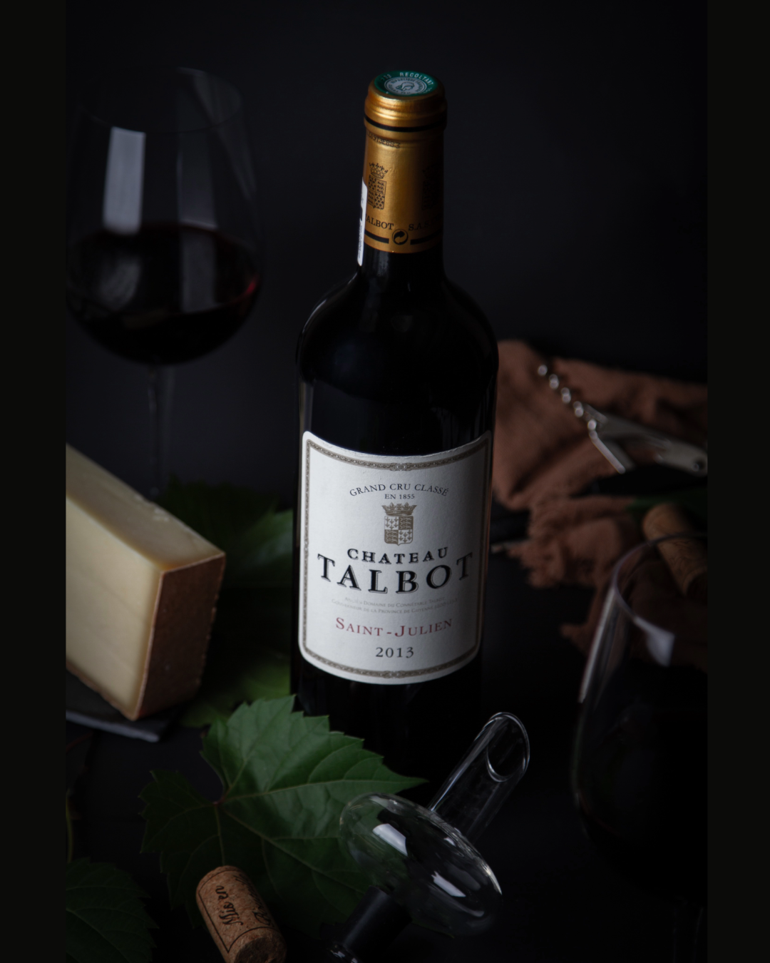 Vin rouge Grand cru château Talbot Saint Julien
