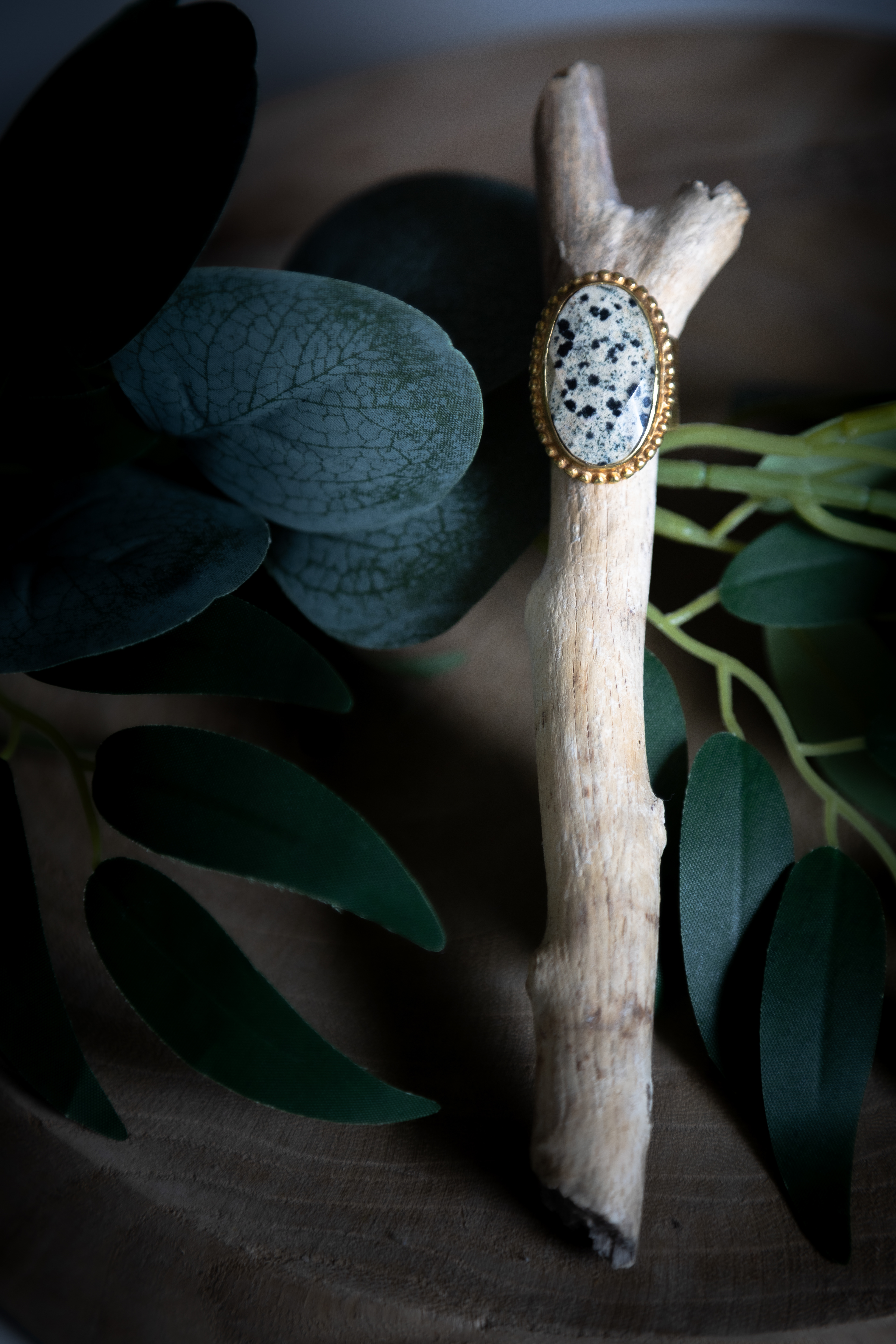 Bague Jaspe Dalmatien l'Atelier des Dames