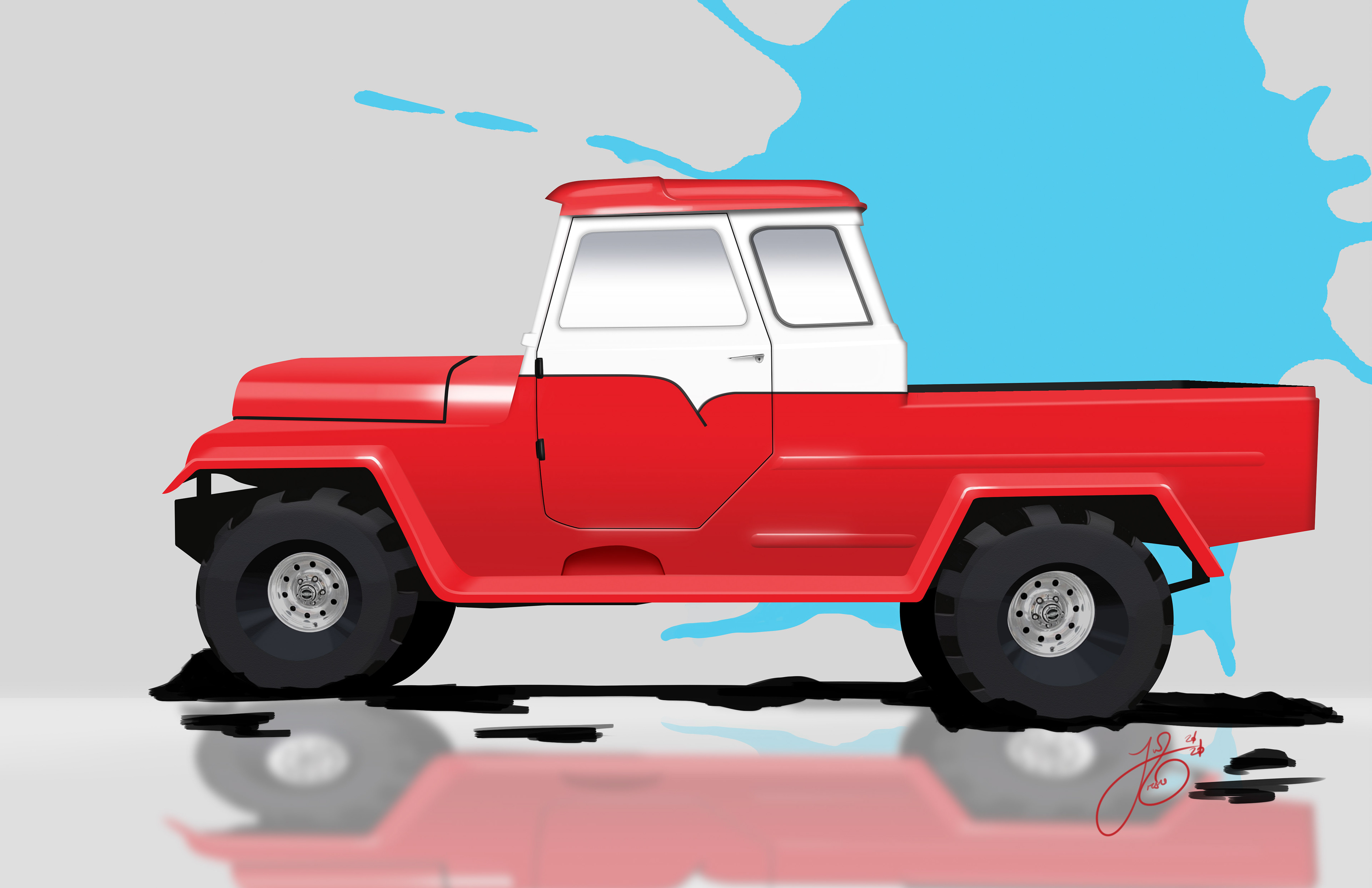 1965 IKA JEEP | Adobe Photoshop | 2019