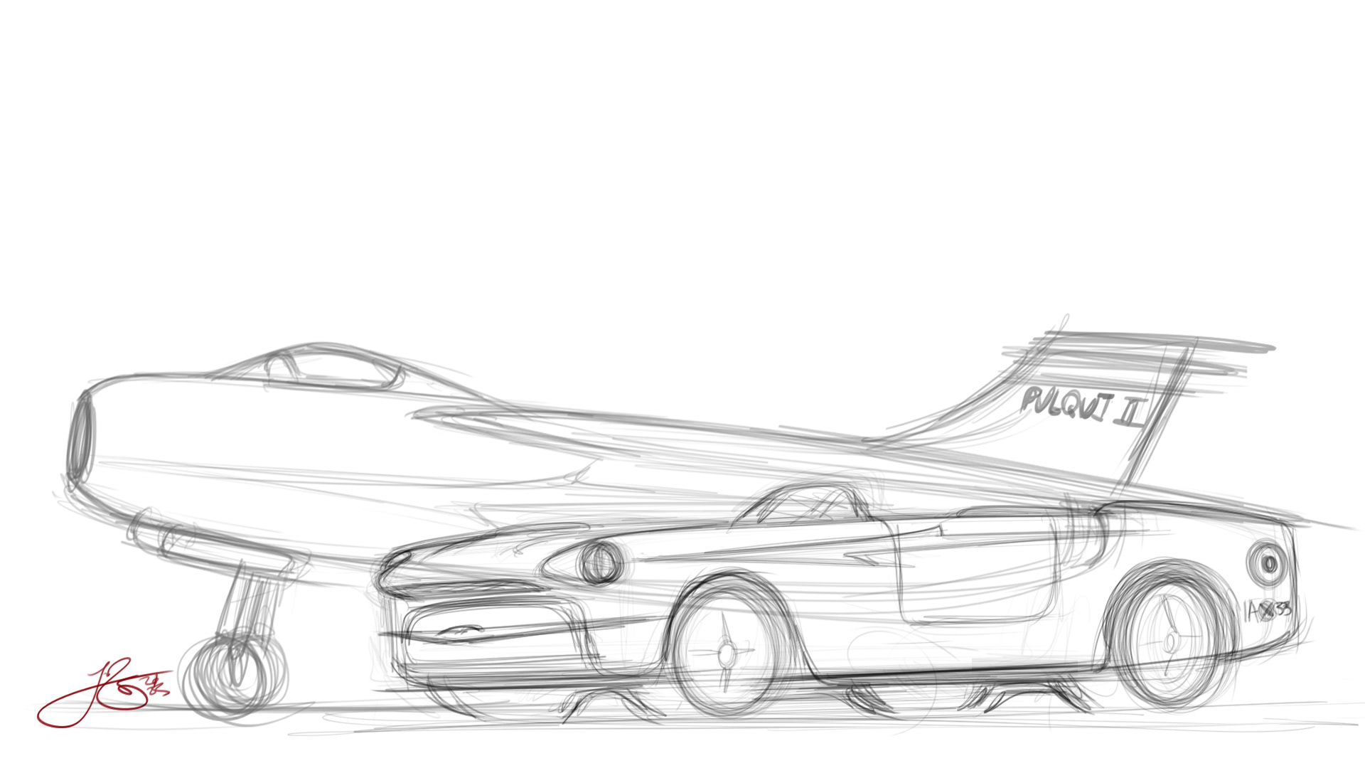 IAME JUSTICIALISTA X PULQUI II SKETCH | Adobe Photoshop | 2023