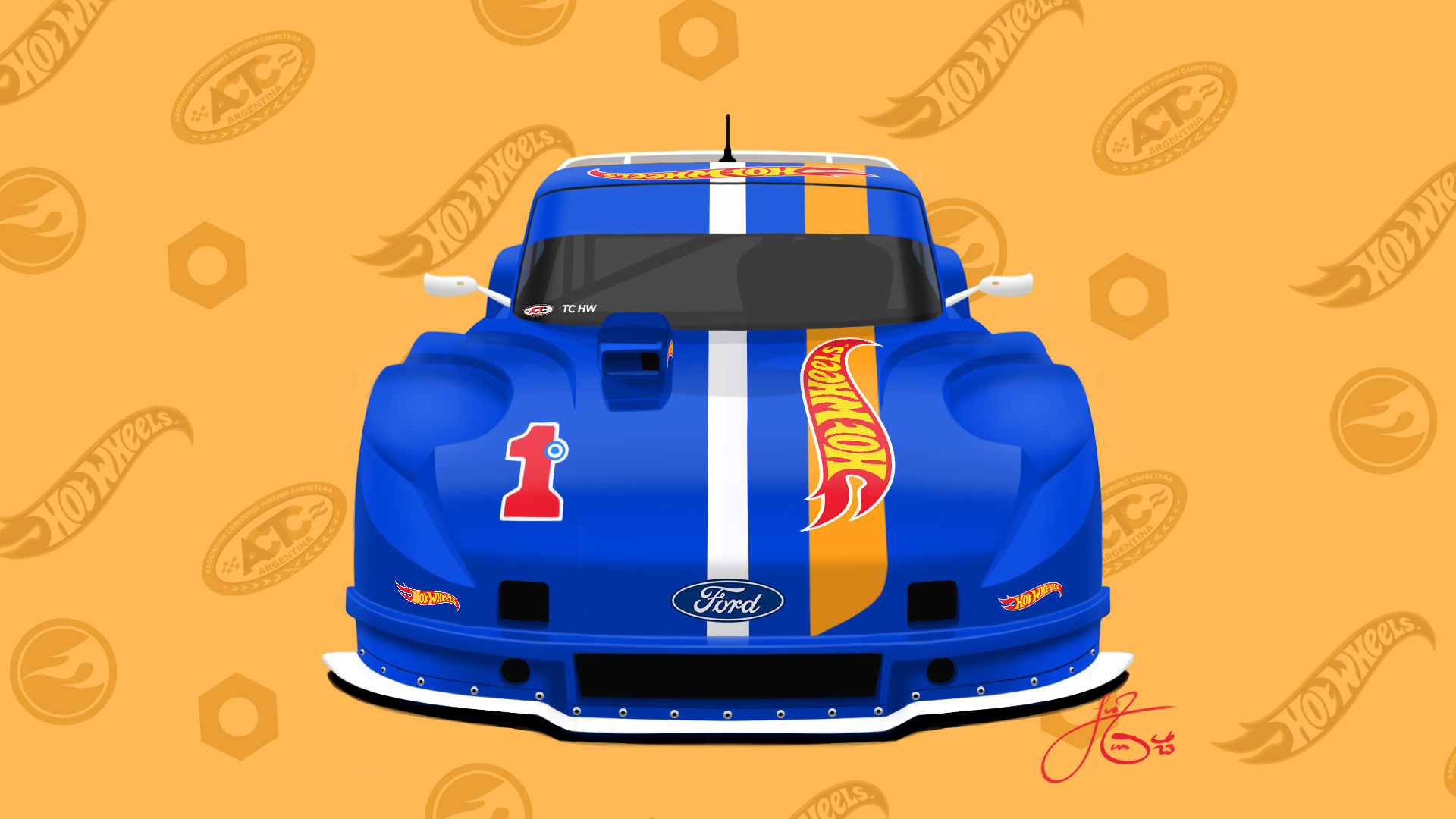 HOT WHEELS RACE TEAM FORD FALCON TC | Adobe Photoshop | 2023