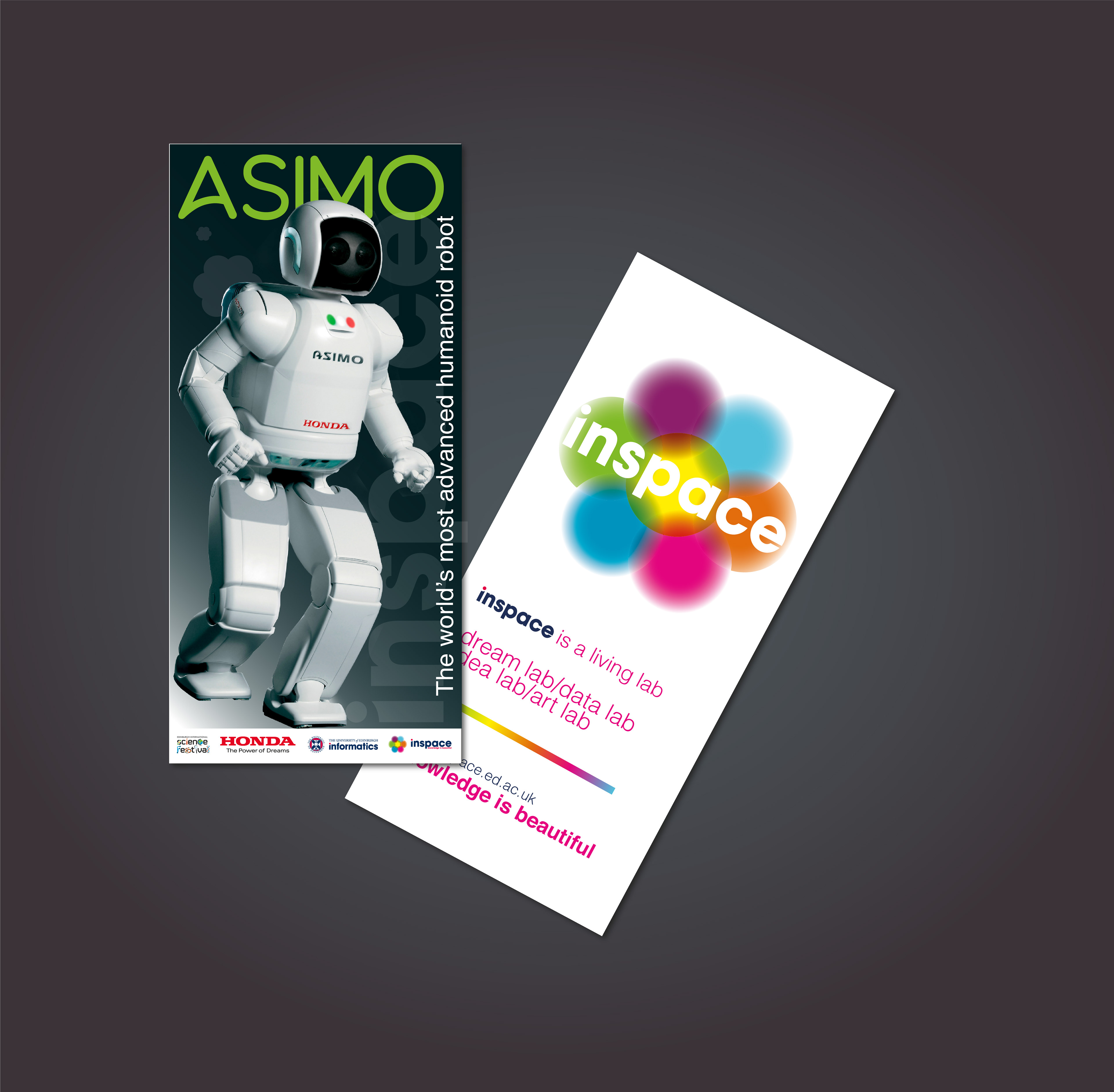 Promotional material Asimo, world’s most advanced robot as part of the Edinburgh Science Festival
