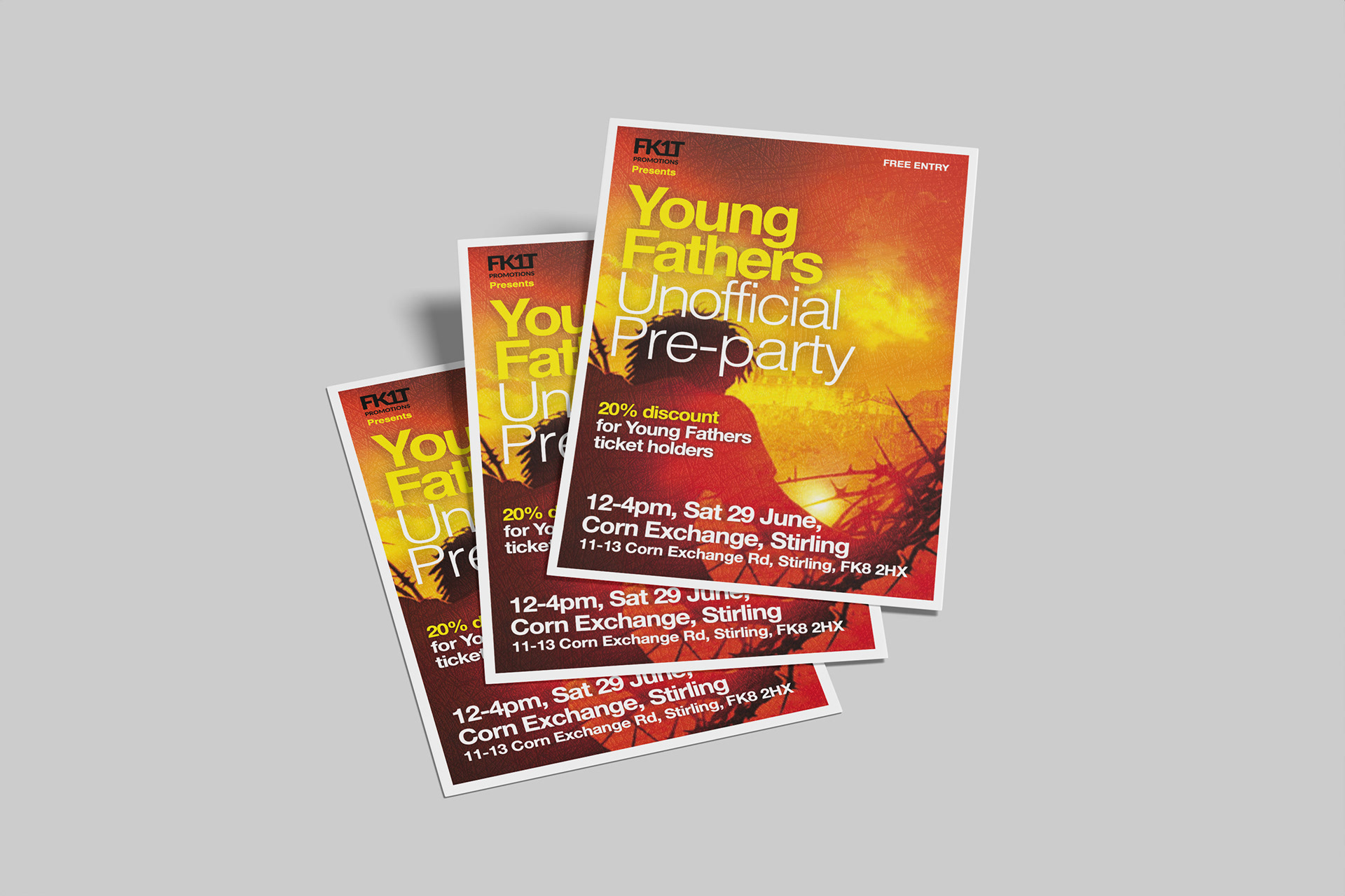 Young Fathers event hosted by Mysef and fellow DJ's to warm up the crowd before they set off to the gig