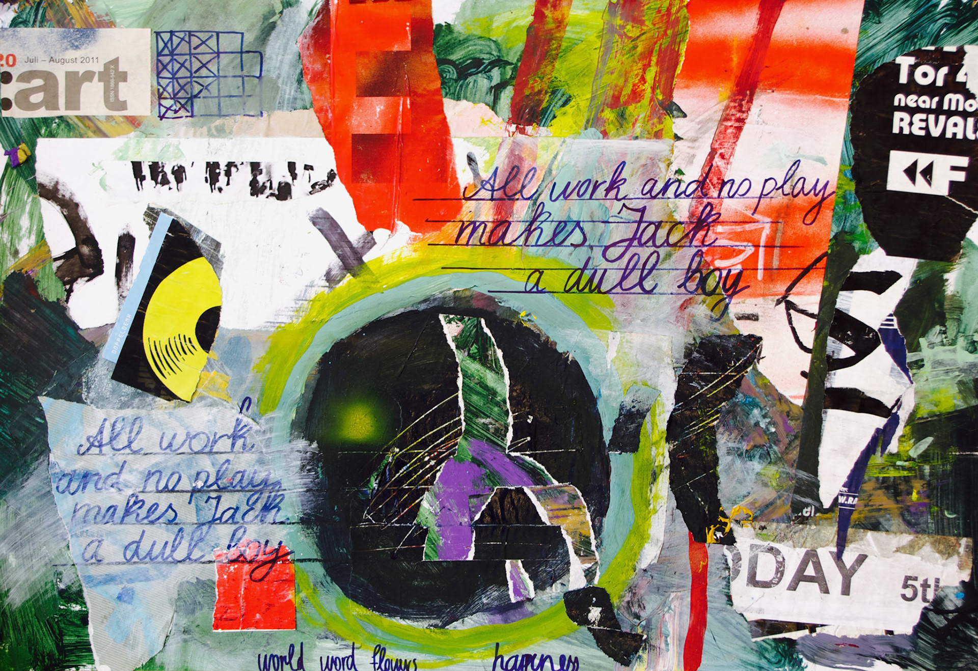 50 x 70 cm, Acryl und Collage auf Papier