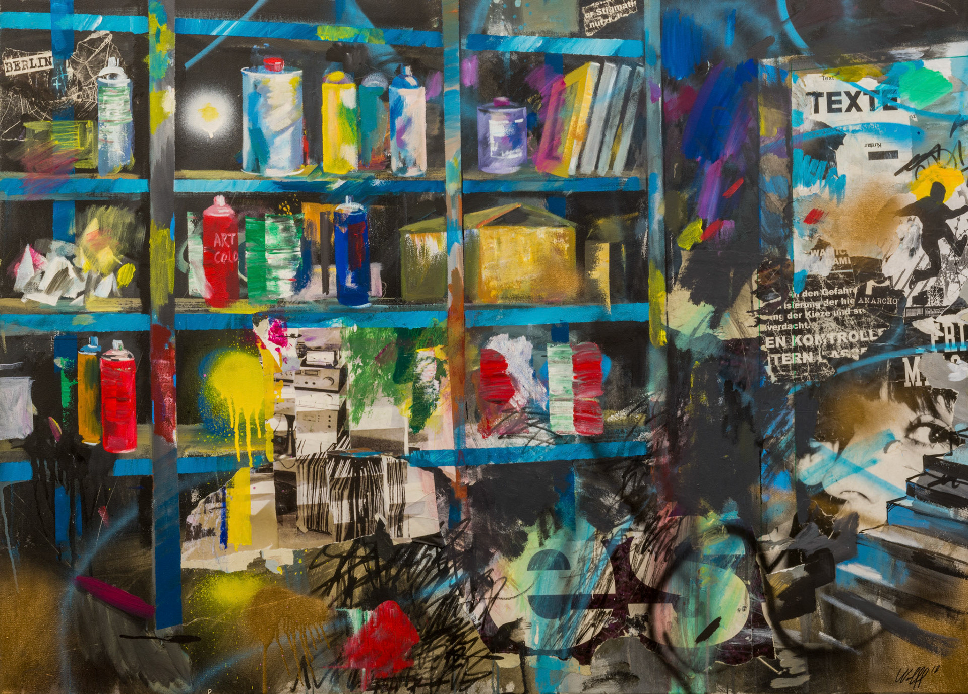 Acryl udn Mischtechnik auf Leinwand, 100 x 140 cm