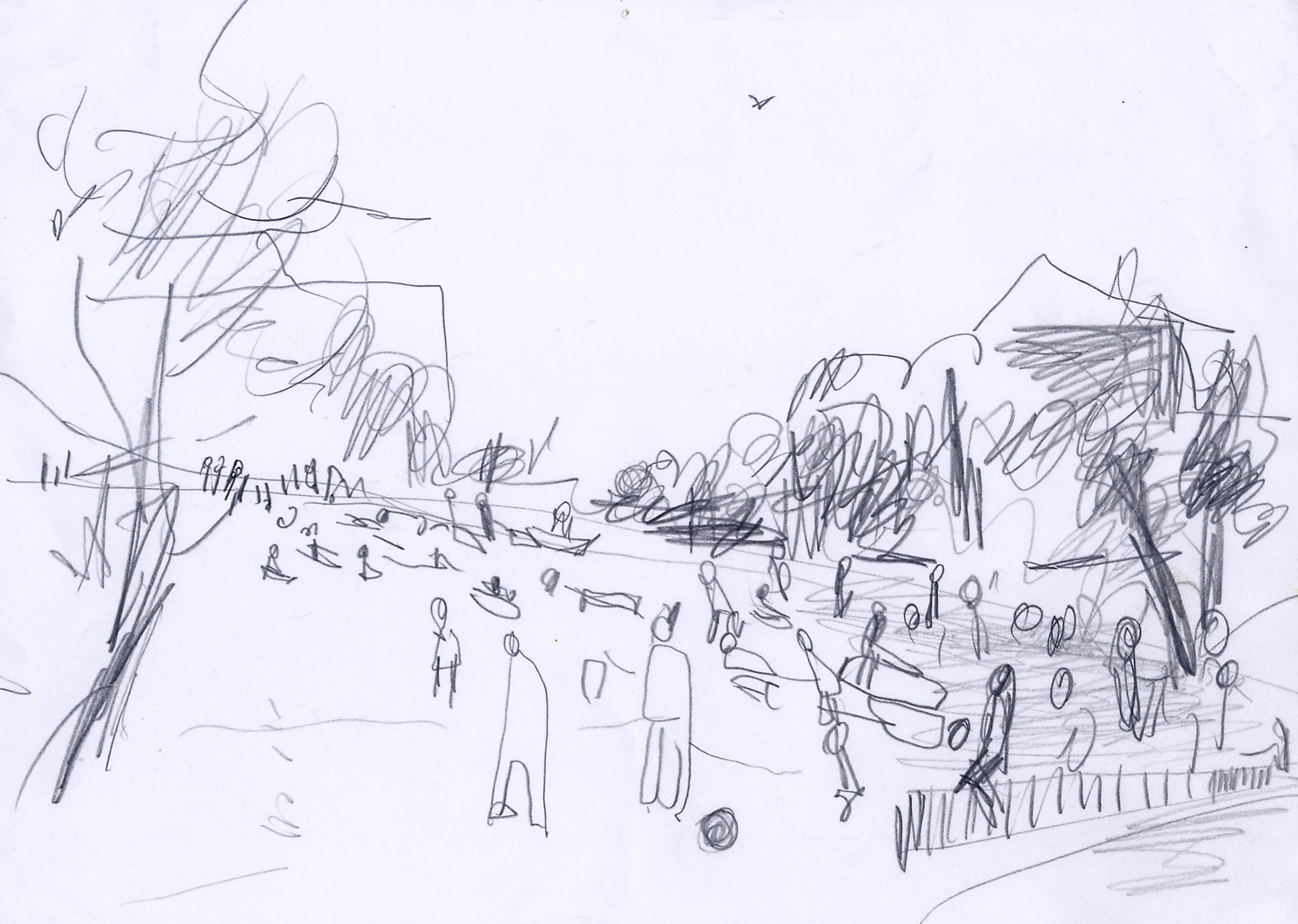 A4, Skizze, Bleistift auf Papier