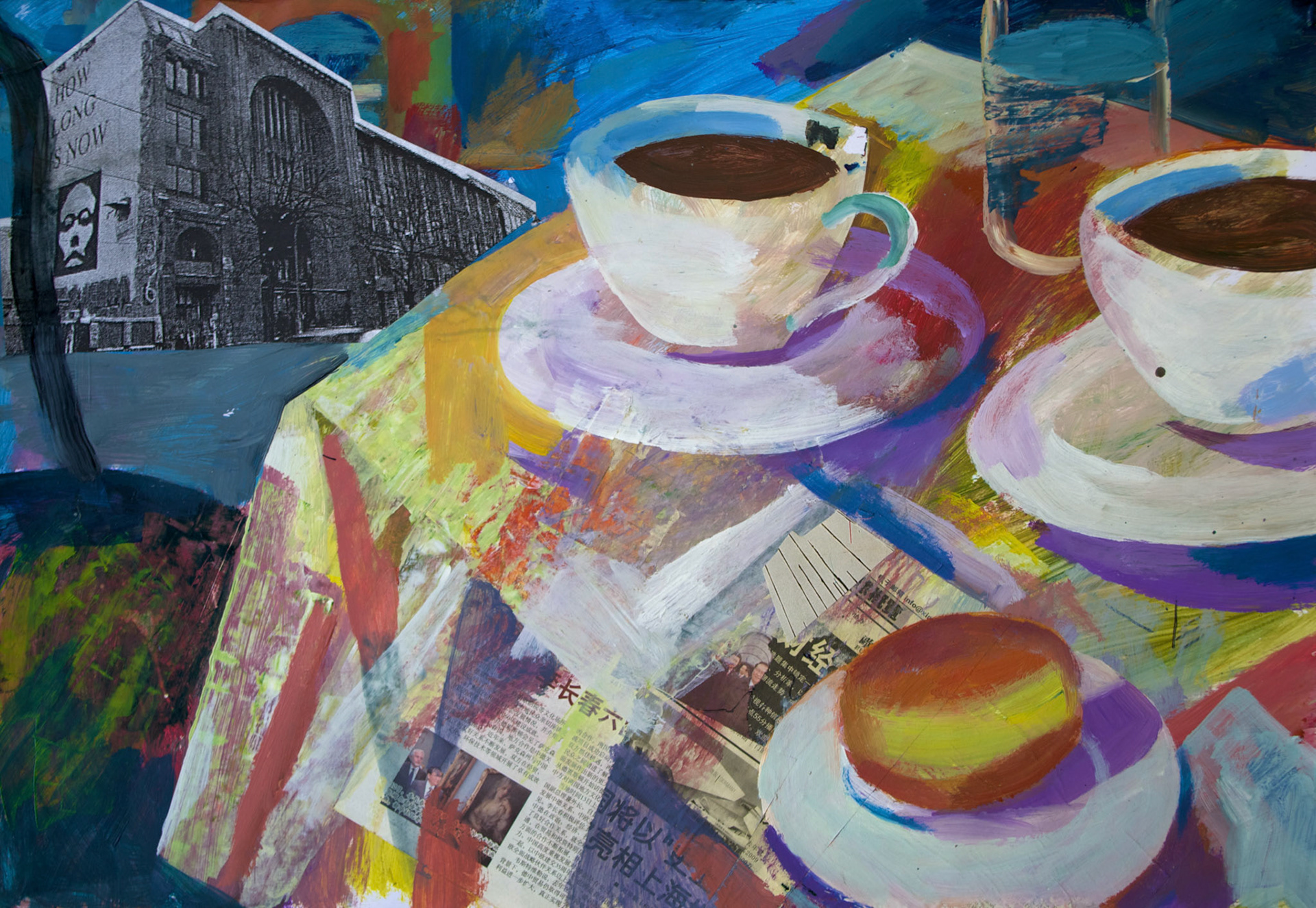 50 x 70 cm, Acryl und Collage auf Papier, 2010