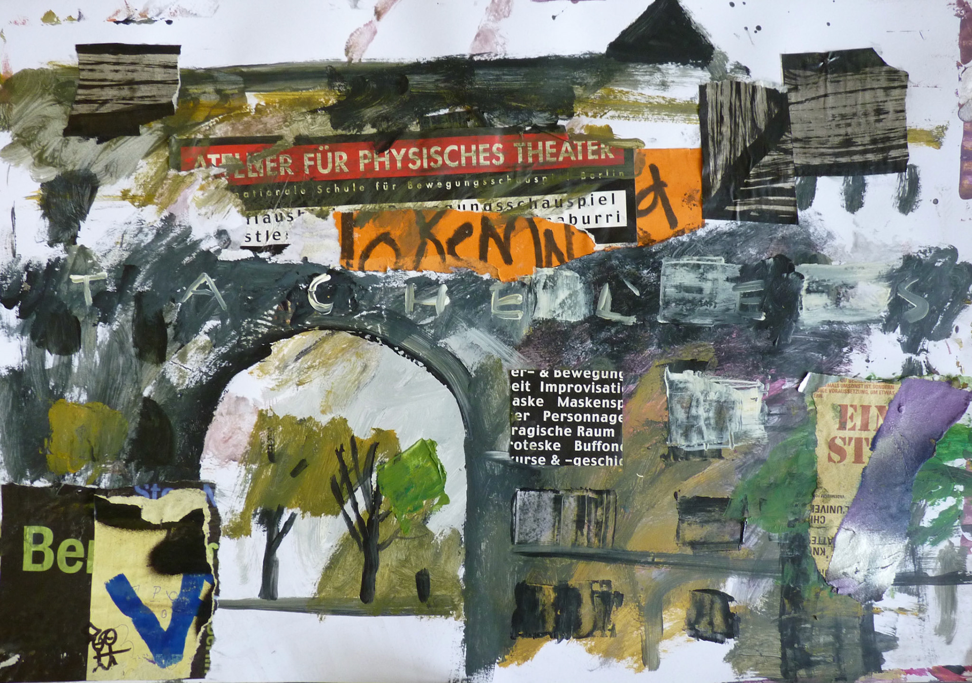 50 x 70 cm, Acryl und Collage auf Papier