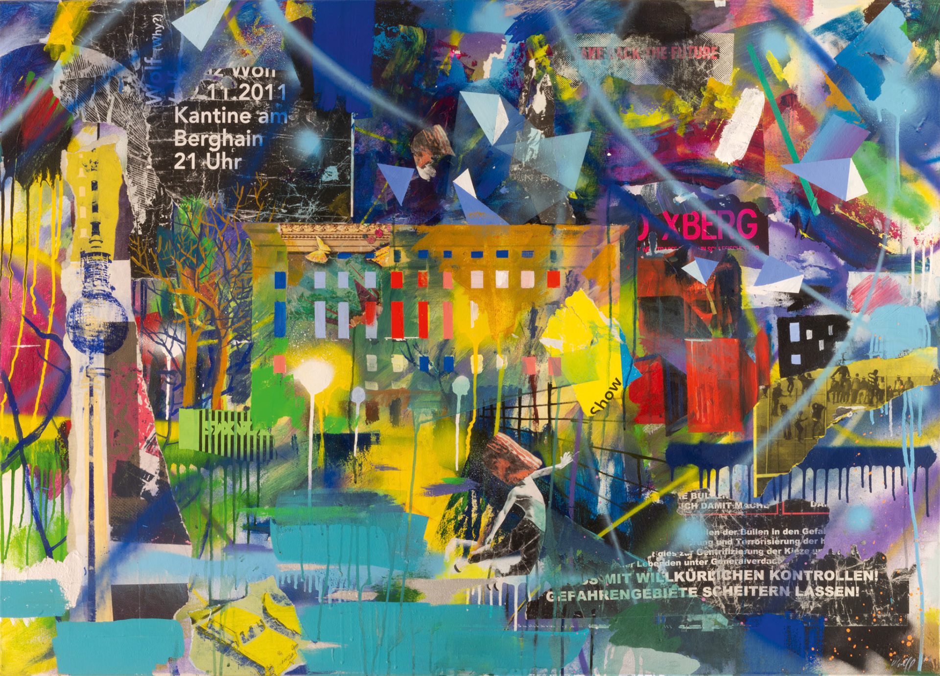 100 x 140 cm, Acryl und Mischtechnick auf Leinwand, 2018