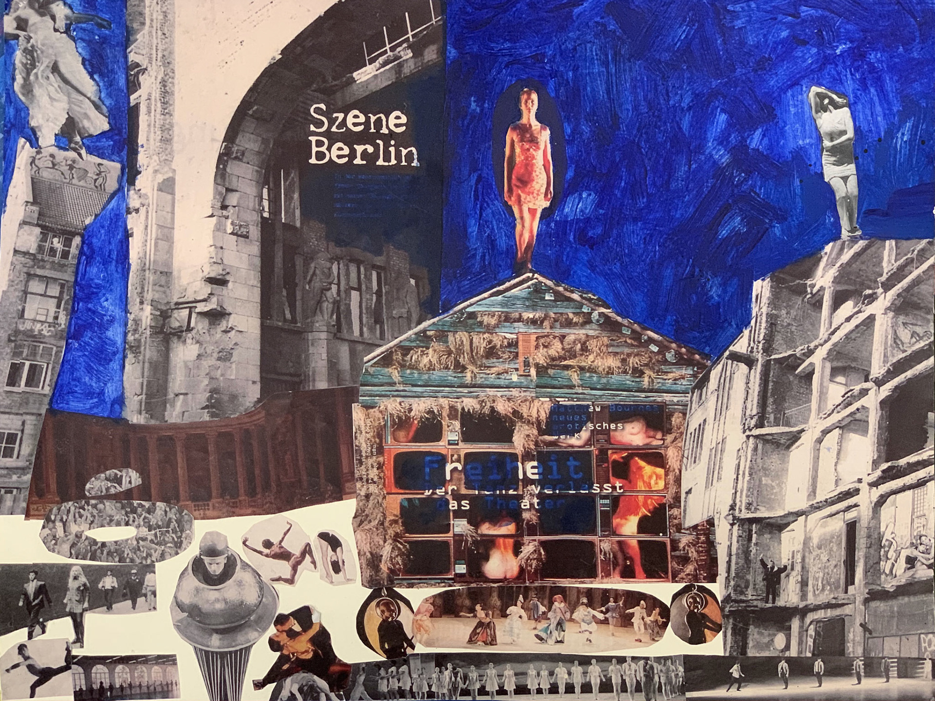 50x70cm, Acryl und Collage auf Ppier, 2003