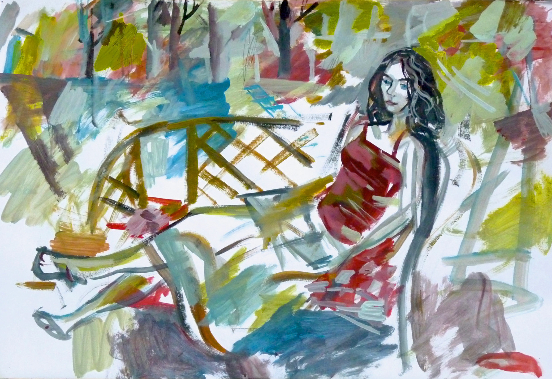 2012, Acryl auf Papier, 50 x 70 cm