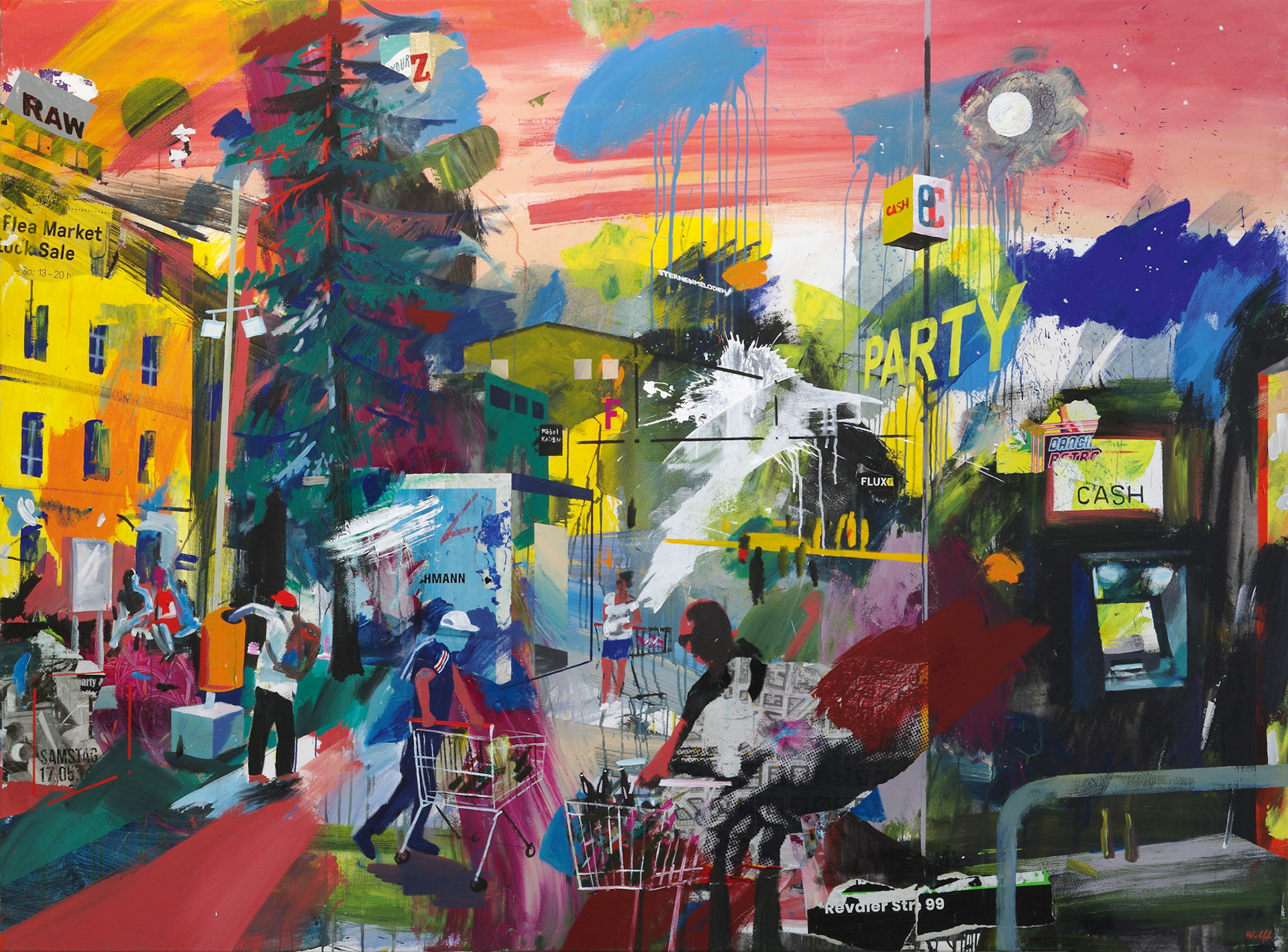 160 x 220, Acryl und Collage auf Leinwand, 2019