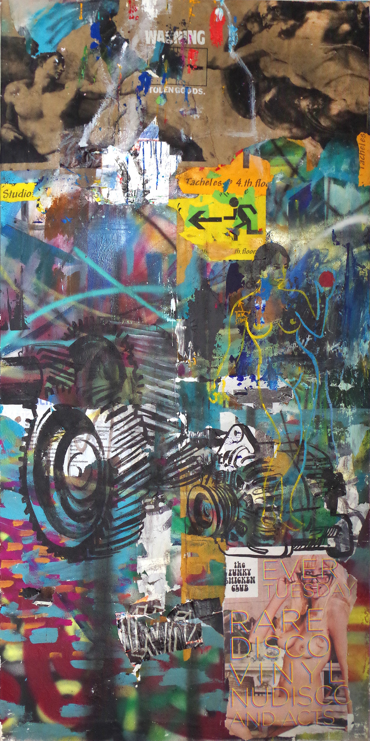 2012, Acryl und Mischtechnik auf Leinwand, 200x100 cm