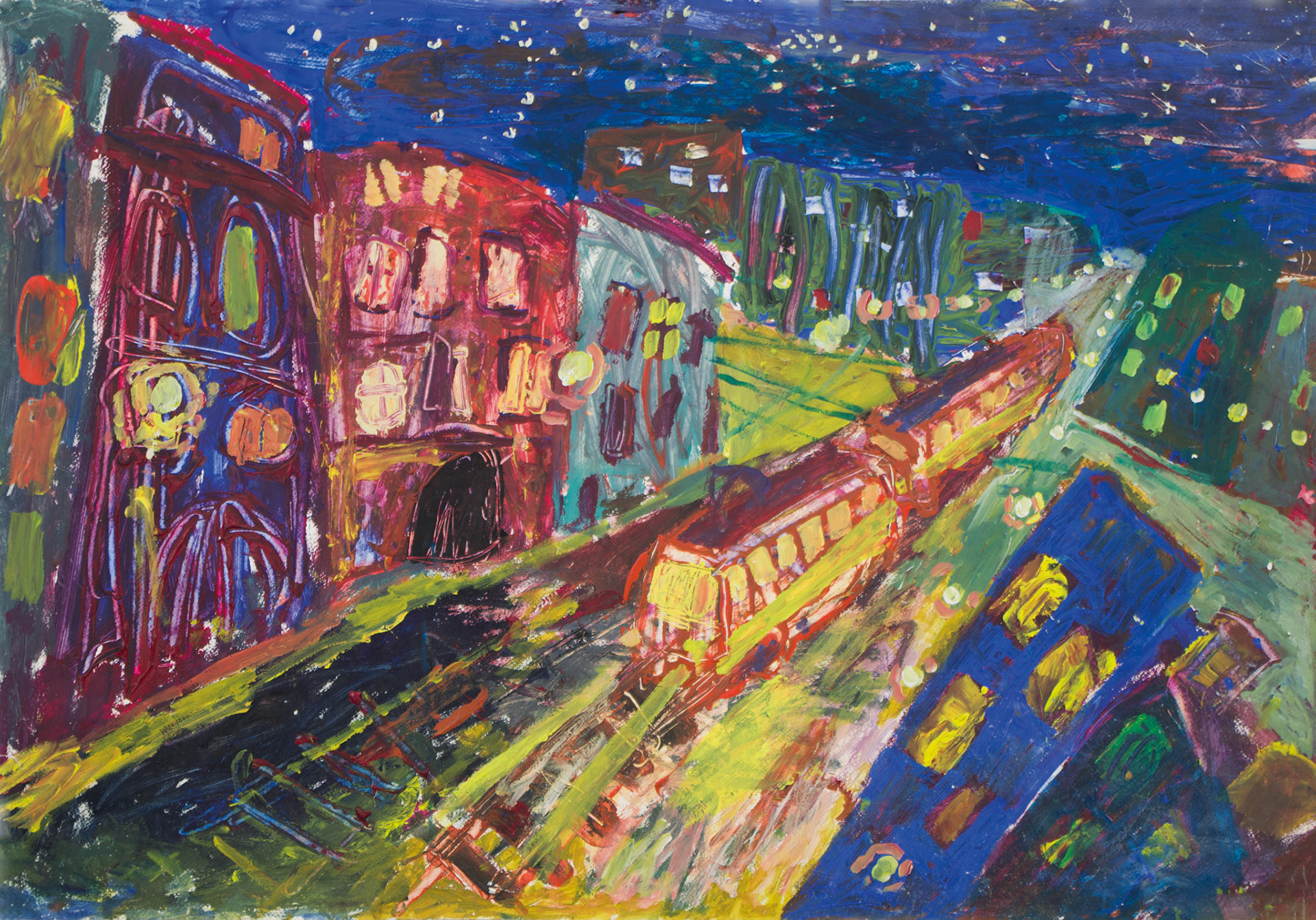 50 x 70 cm, Acryl und Aquarell auf Papier, 1997