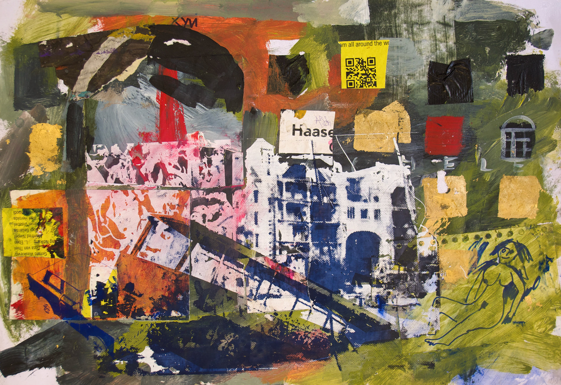 50 x 70 cm, Acryl und Collage auf Papier