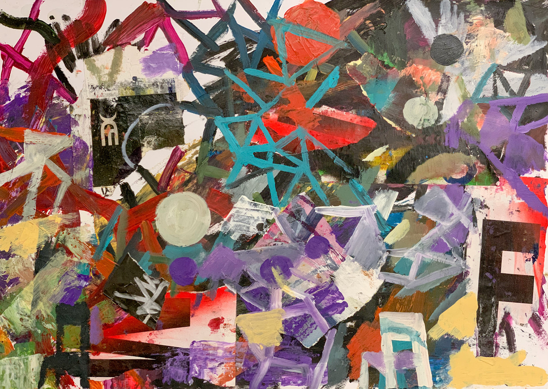 50 x 70 cm, Acryl und Collage auf Papier, 2012