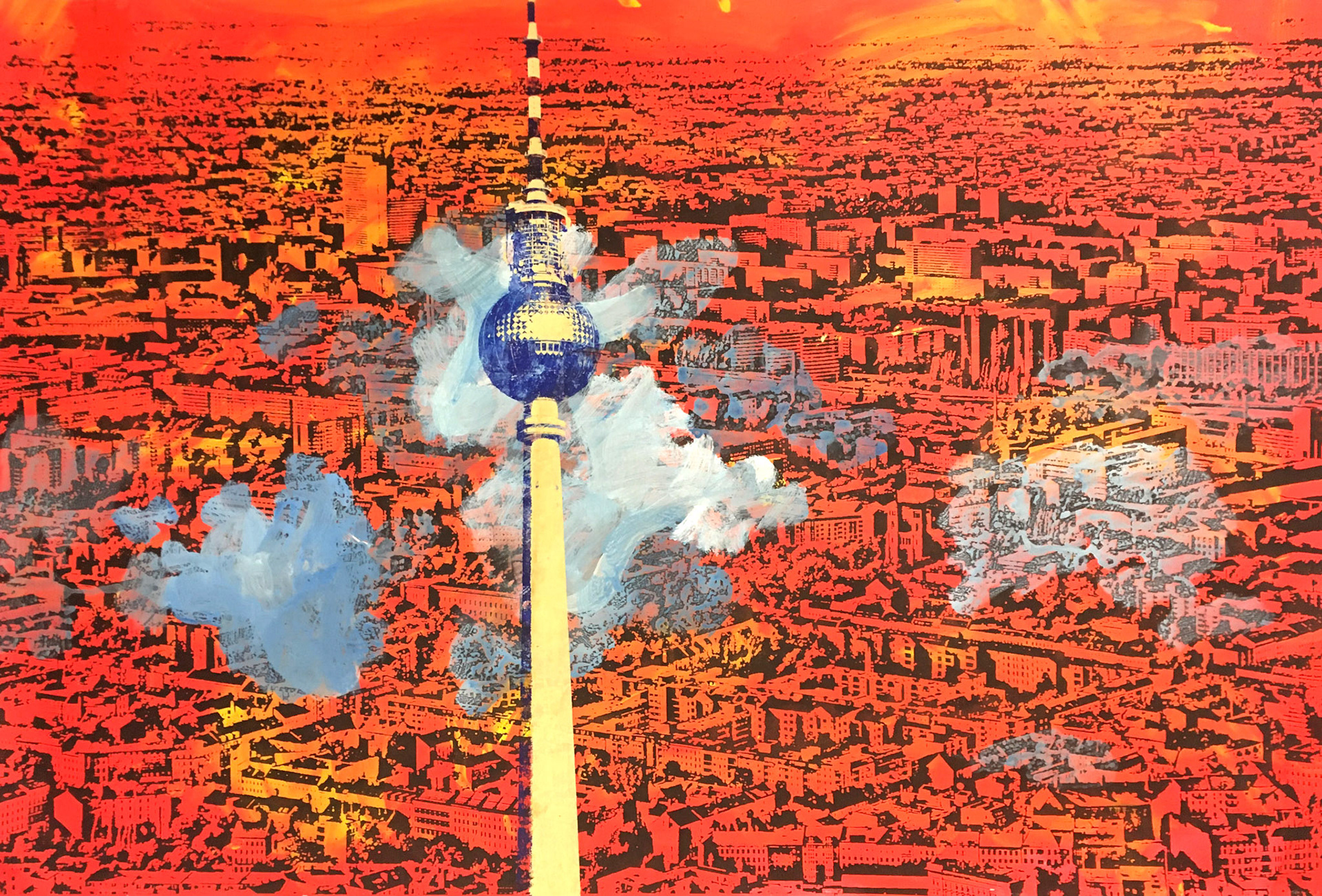 70 x 100, Siebdruck und Acryl auf Papier, 2009-2012