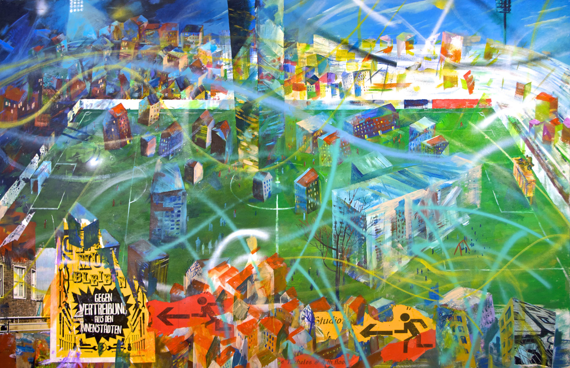 160 x 230 cm, Acryl und Collage auf Leinwand, 2012