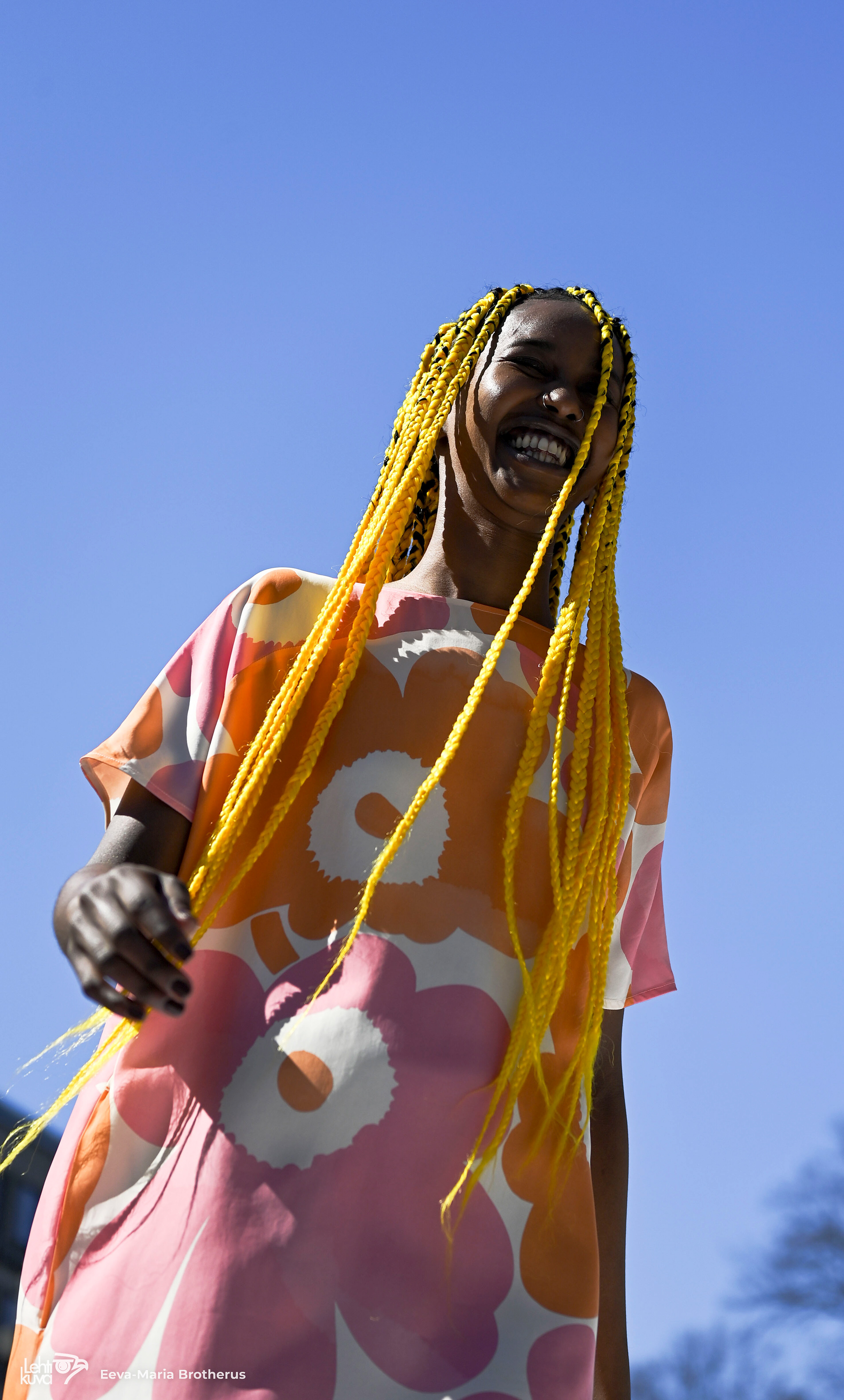 Marimekon kesänäytös Esplanadin puistossa Helsingissä 12. toukokuuta 2023. STT-Lehtikuva, 2023.