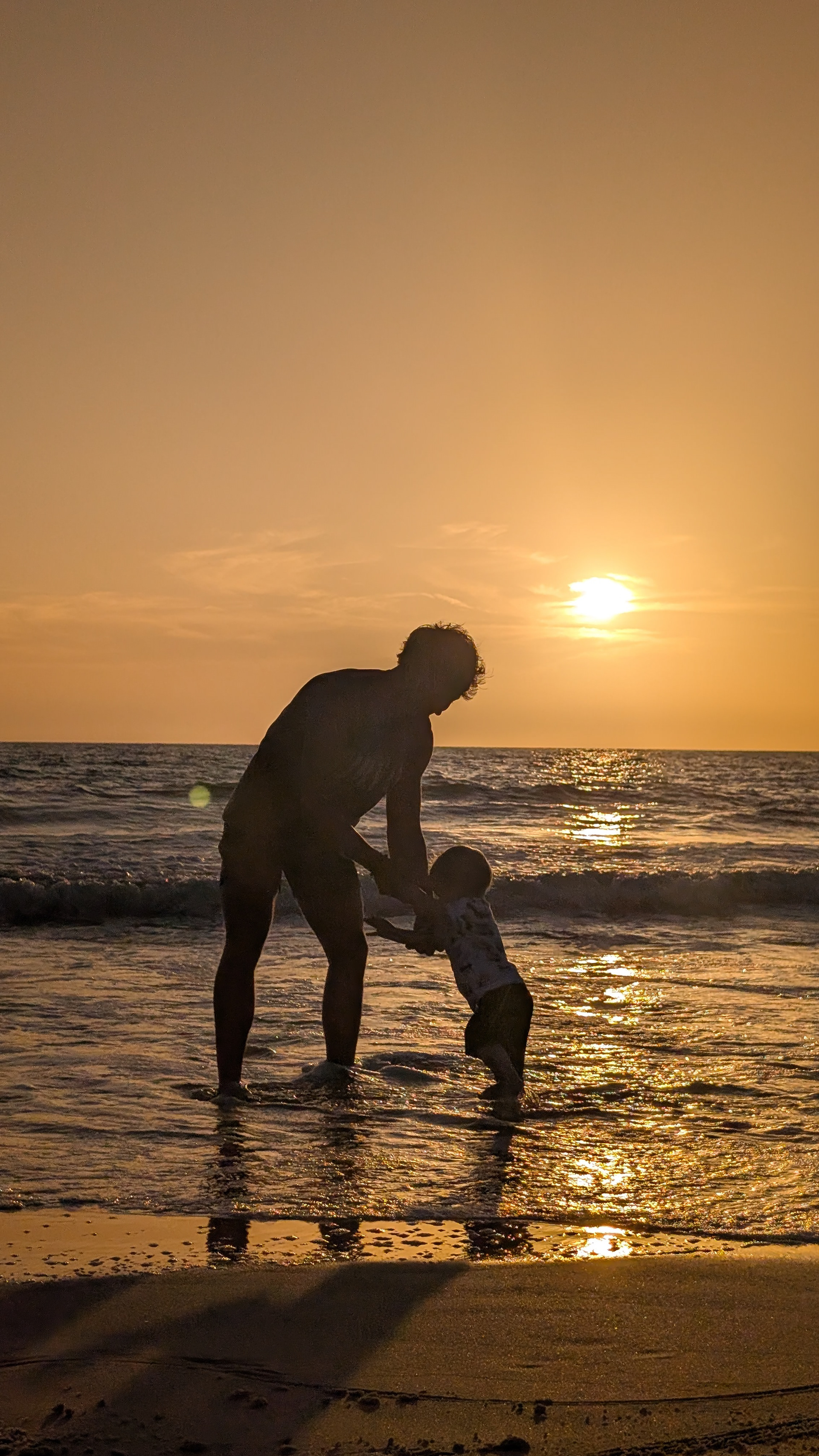 brothers at golden hour
