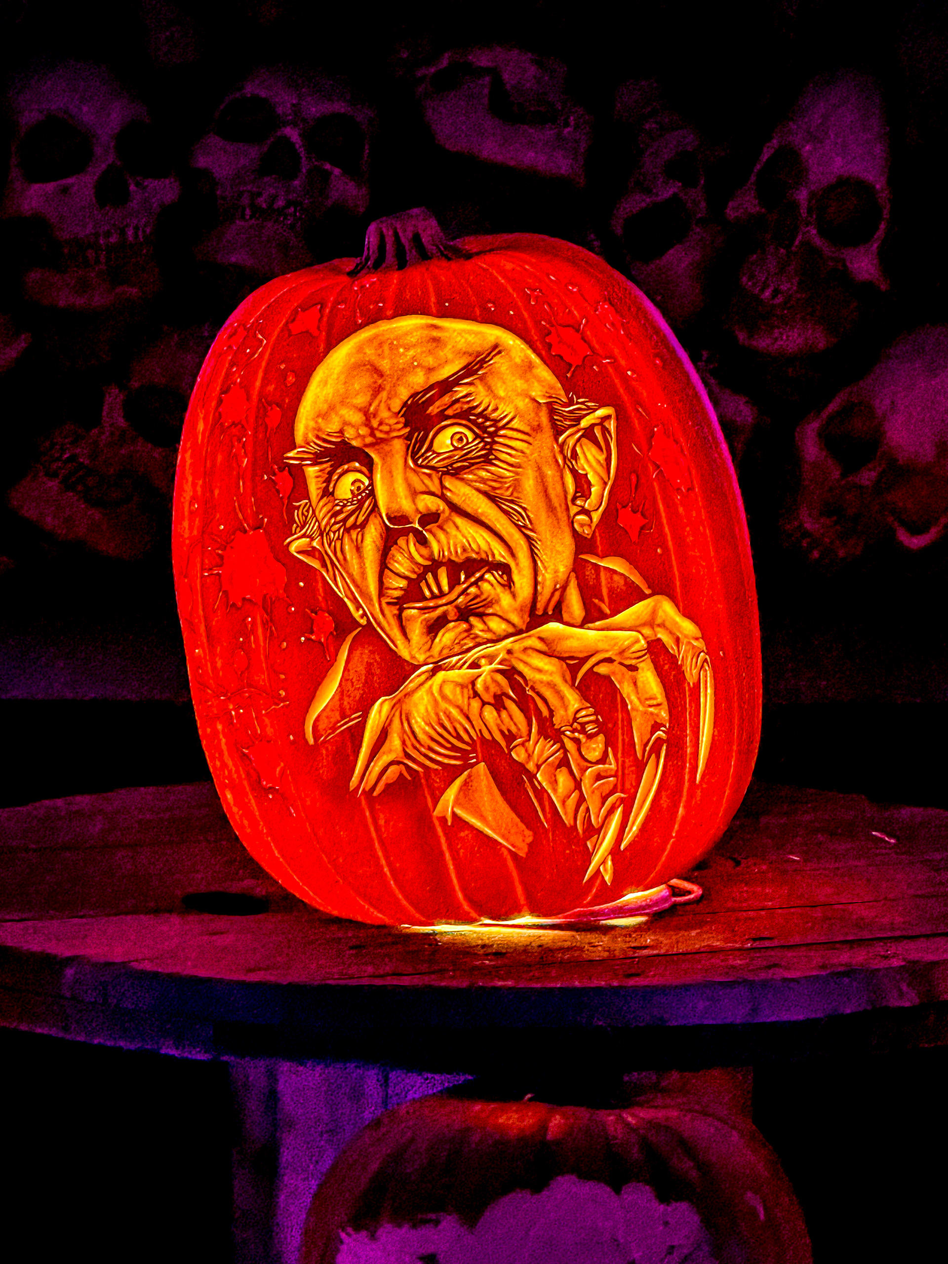 Pumpkins at Night