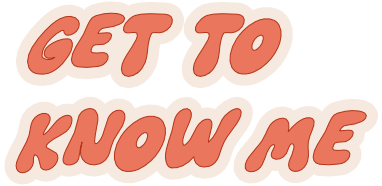 Get to know me text banner