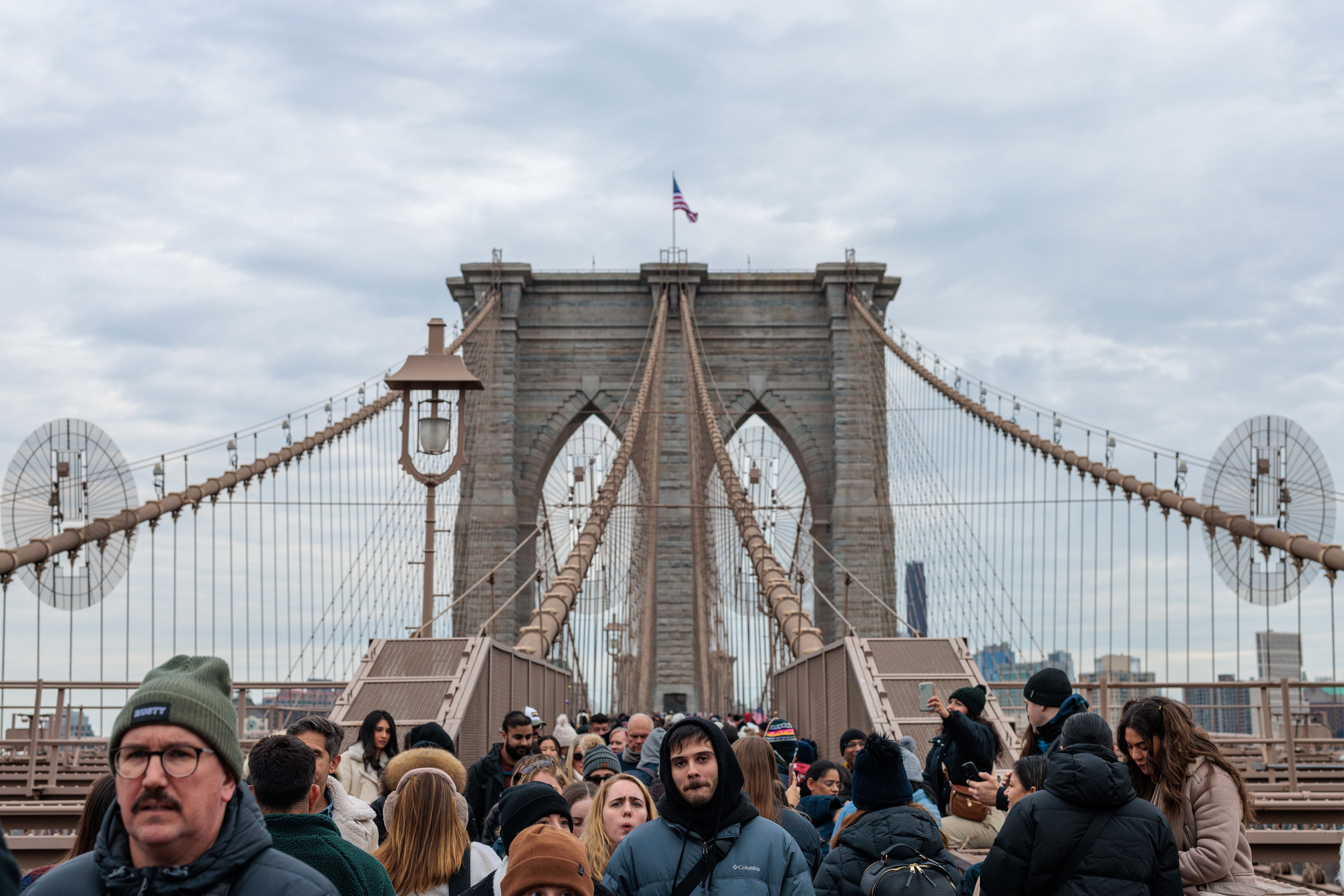 NYC - Traffic at The Brooklyn Bridge