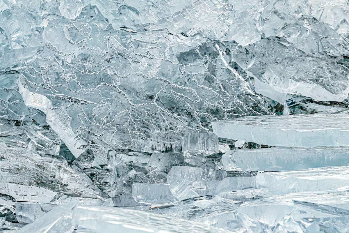 drift ice along the shores of the markermeer