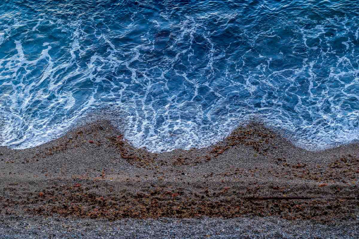 sea and beach seen from above
