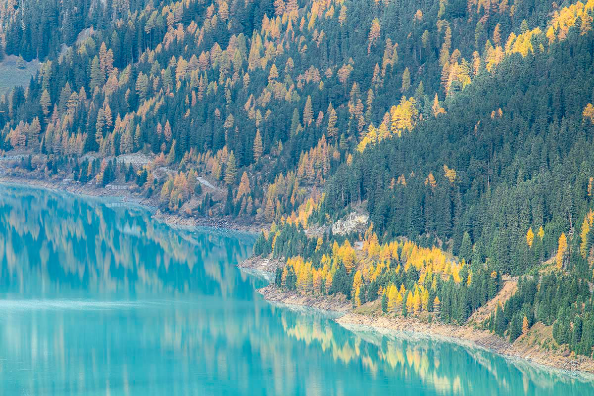 a beautiful blue mountain lake