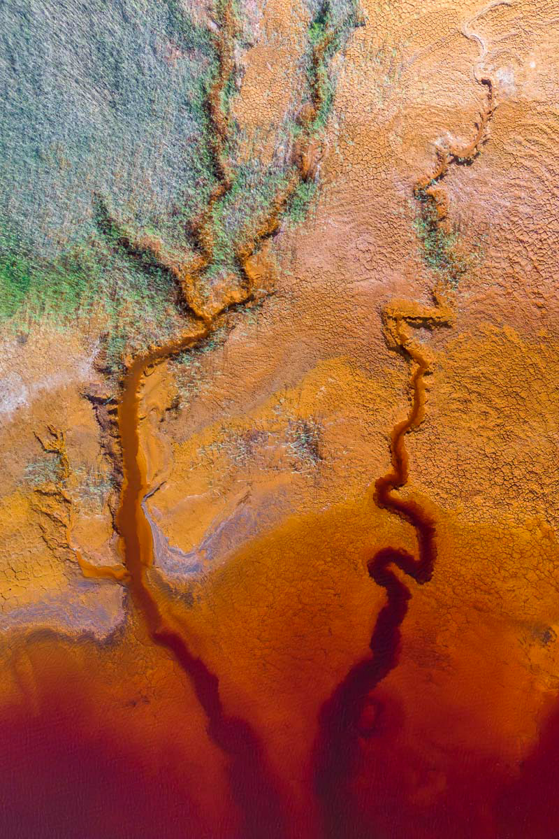 drone footage of a nearby reservoir