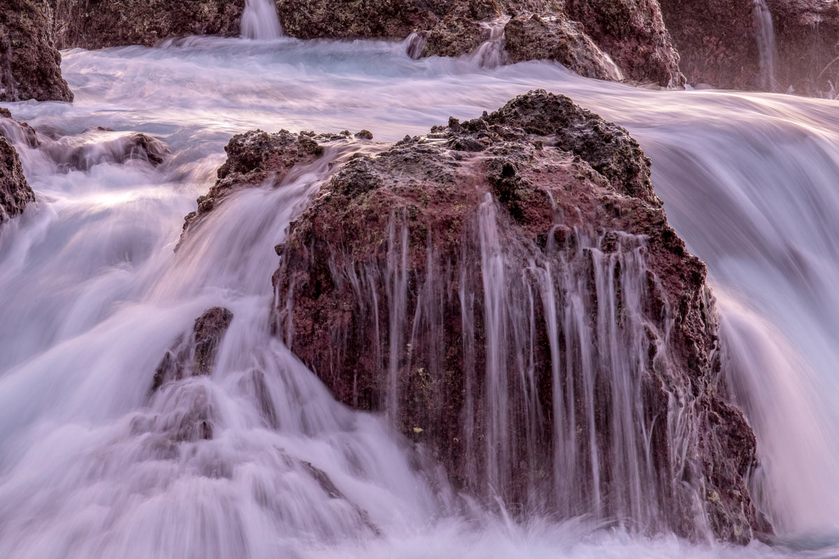 the wild waves of the north coast at sunset