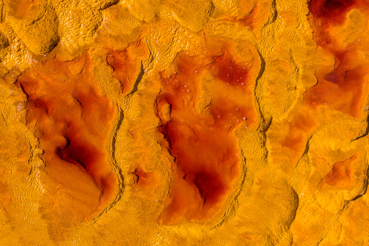 same location - drone footage (top down, close to the surface)