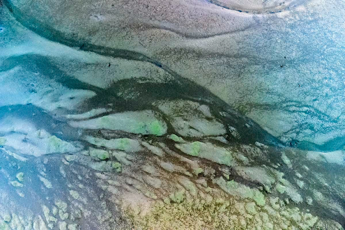 dried up river bed (low tide)