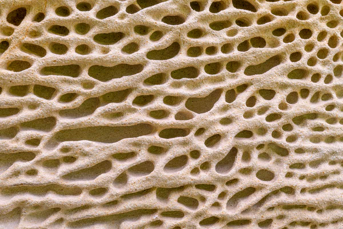 lines and structures in sandstone half-caves